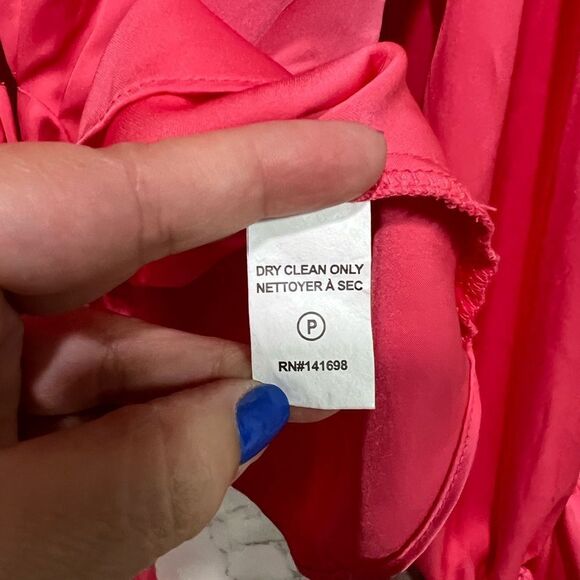 Ramy Brook "Carter" silk front-tie blouse with point collar Size M - Picture 10 of 11